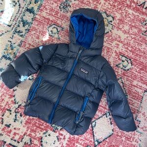 Patagonia Navy Blue 3T Little Kids' Hi-Loft Down Sweater Hoody Jacket